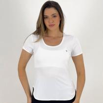 Camiseta Alto Giro Dry Manga Curta Skin Fit Feminina