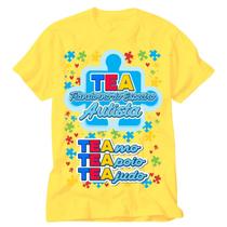 Camiseta Amarela Autismo eu amo alguém que tem autismo