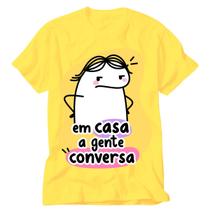 Camiseta amarela Flork mãe campeã em arremesso de chinelo