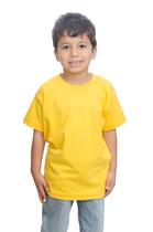 camiseta amarela lisa infantil unissex algodão vários tamanhos