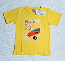 Camiseta amarela tamanho 8 anos