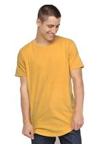 Camiseta Amarelo Mostarda Longline Masculina 100% Algodão Di Nuevo