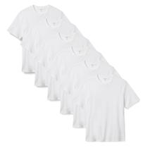 Camiseta Amazon Essentials Regular Fit de Algodão com Gola Careca - Kit com 6 Unidades Camiseta Amazon Essentials Regular Fit de Algodão com Gola Careca - Kit com 6 Unidades