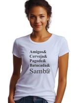 Camiseta Amigos & Cerveja & Pagode & Batucadada & Samba M2