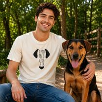 Camiseta Amo Meu Vira Lata Algodão Unissex Estampada Casual Pet Confortável Presente Ideal Urbano