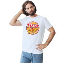 Camiseta Amor Por Pizza Pizzaria Camisa Personalizada Blusa Adulto Algodão com Poliéster