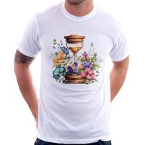 Camiseta Ampulheta Floral - Foca na Moda