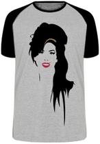 Camiseta Amy Winehouse sorriso rock Blusa Plus Size extra grande adulto ou infantil Camiseta Amy Winehouse sorriso rock Blusa Plus Size extra grande adulto ou infantil