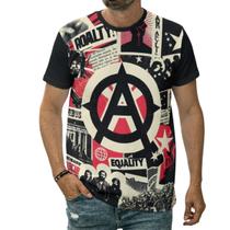 Camiseta Anarquia Símbolo Anarquismo Liberdade Punk Direitos Camiseta Anarquia Símbolo Anarquismo Liberdade Punk Direitos