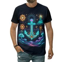 Camiseta Âncora Arte Barco Navio Pesca Cabo Mares Oceanos