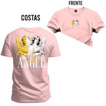 Camiseta Angel Two Plus Size Grande T-Shirt Estampa Dtf Premium