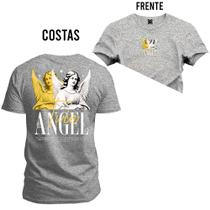 Camiseta Angel Two Plus Size Grande T-Shirt Estampa Dtf Premium