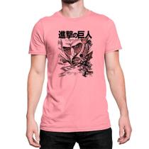 Camiseta Anime Attack on Titan Monstro Algodão