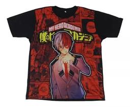 Camiseta Anime Boku No Hero My Hero Academia Todoroki Blusa Adulto Unissex A243 BM