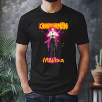 Camiseta Anime E Manga Chainsaw Man Makima 100% Algodão Camiseta Anime E Manga Chainsaw Man Makima 100% Algodão