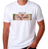 Camiseta Anime One Piece Roronoa Zoro Eyes Unissex