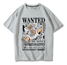 Camiseta Anime One Piece Wanted Nika Luff Gear 5