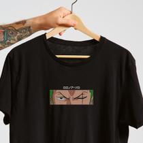 Camiseta Anime ONE PIECE ZORO Em Malha 100% Algodão Unissex