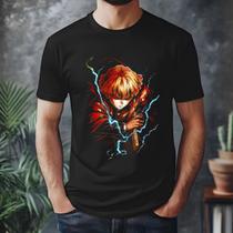Camiseta Anime Zenitsu Agatsuma Demon Slayer De Algodão Camiseta Anime Zenitsu Agatsuma Demon Slayer De Algodão