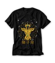 Camiseta Anime Zodíaco Leão Constelações Ouro Armaduras Cosmos - Estampa DTF e Sublimação Camiseta Anime Zodíaco Leão Constelações Ouro Armaduras Cosmos - Estampa DTF e Sublimação