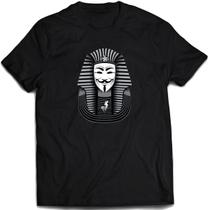 Camiseta Anonymous faraó Camsa meme egito mascara guy fawks - Mago das Camisas