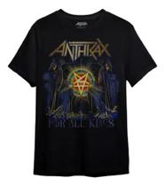 Camiseta Anthrax Blusa Adulto Unissex Banda de Rock Oficial Licenciado Of0096 rch