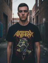 Camiseta Anthrax Trash Metal Oficial Liciendade Preto Of0276