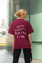 Camiseta Anti Social Rosa Camuflado Estampa Blusa Unissex Algodão