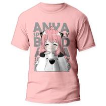 Camiseta Anya e Bond Camisa Anime Spy Family Rosa Camiseta Anya e Bond Camisa Anime Spy Family Rosa