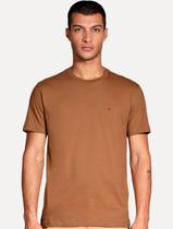 Camiseta Aramis Masculina Basic Lisa Dark Logo Marrom Médio