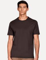 Camiseta Aramis Masculina Basic Lisa Mono Icon Marrom Escuro