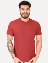 Camiseta Aramis Masculina Basic Lisa Mono Logo Vermelha