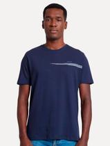 Camiseta Aramis Masculina Estampa Faixas Peito Azul Marinho