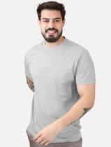 Camiseta Aramis Masculina Friso Gola Cinza Mescla Tamanho:L/G