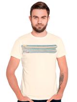 Camiseta Aramis Masculina Regular Setas Stripes Off-White Camiseta Aramis Masculina Regular Setas Stripes Off-White