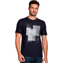 Camiseta Aramis Retangulos Ve25 Marinho Masculino Camiseta Aramis Retangulos Ve25 Marinho Masculino