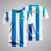 Camiseta Argentina Dry Fit Masculina Celeste Camisa Torcedor Futebol Camiseta Argentina Dry Fit Masculina Celeste Camisa Torcedor Futebol