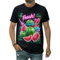 Camiseta Arte Melancia Fruta Verão Refrescante Doce Estilo
