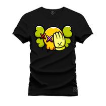 Camiseta Asas Do Emoji Plus Size Grande T-Shirt Estampa Dtf Premium