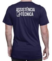 Camiseta Assistência Técnica Celular Camisa Manga Curta Logo Frente e Costa
