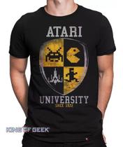 Camiseta Atari Game Retrô Camisa Geek Jogos Clássicos Blusa Camiseta Atari Game Retrô Camisa Geek Jogos Clássicos Blusa