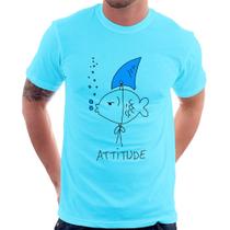 Camiseta Atitude Peixe Tubarão - Foca na Moda