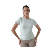 Camiseta Atlética Feminina De Manga Curta Elástica De Secagem Rápida Para Fitness E Uso Diário