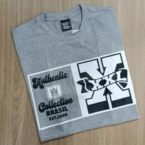 Camiseta authentic xxl cor:mescla cinzatam:gg Camiseta authentic xxl cor:mescla cinzatam:gg