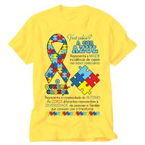 Camiseta Autismo eu amo alguém que tem autismo amarela - VIDAPE