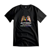Camiseta Autismo Frase Peças Se Encaixam 100% Algodão Premium