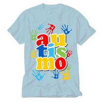Camiseta Autismo na cor azul eu amo alguém que tem autismo