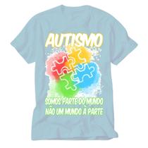 Camiseta Autismo na cor azul eu amo alguém que tem autismo
