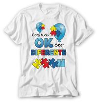 Camiseta autista apenas uma maneira diferente de ver o mundo