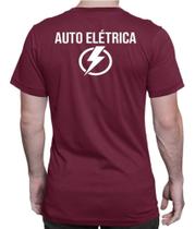 Camiseta Auto Elétrica Camisa Trabalho Uniforme Carros Logo Frente e Costa